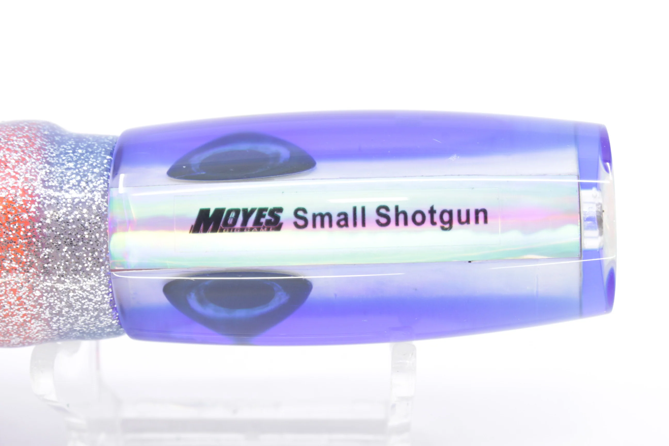 Moyes Lures White MOP Blue Back Small Shotgun 9" 4oz Skirted Blue-Silver/Pink-Orange - Image 6