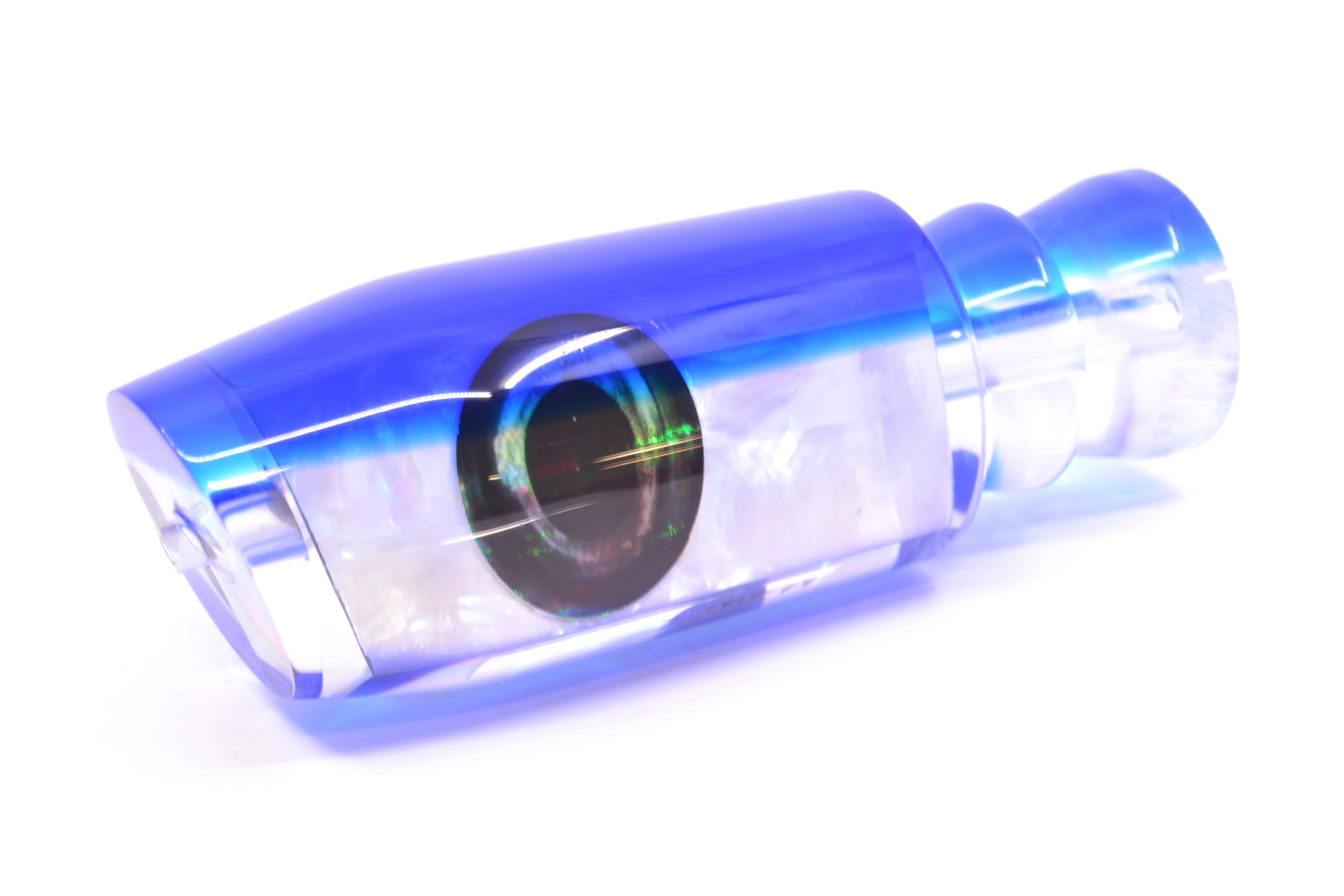 Moyes Lures White MOP Blue Back Taxi Eyes Davey Boy 12" 5oz - Image 5