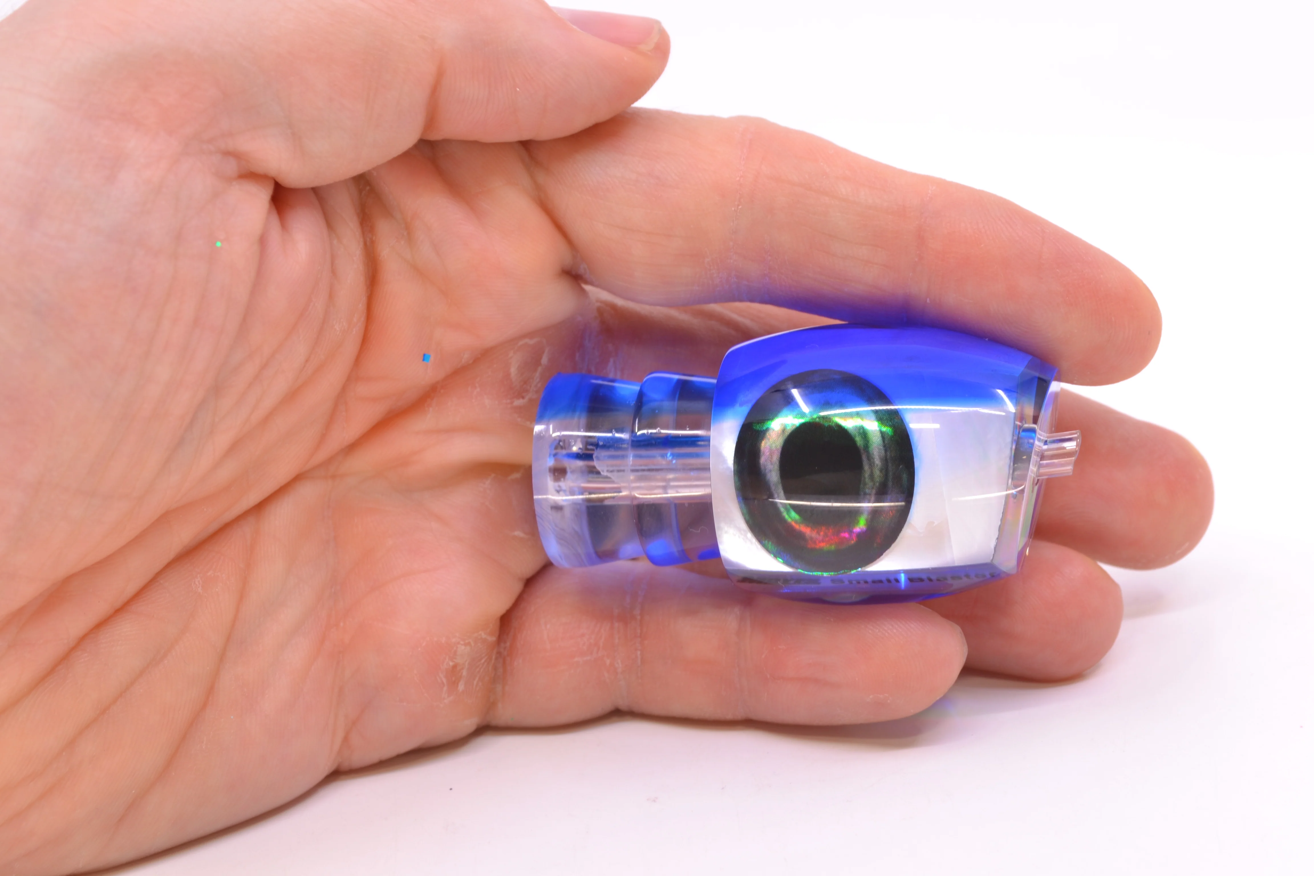 Moyes Lures White MOP Blue Back Taxi Eyes NEW Small Blaster 9" 3oz - Image 5