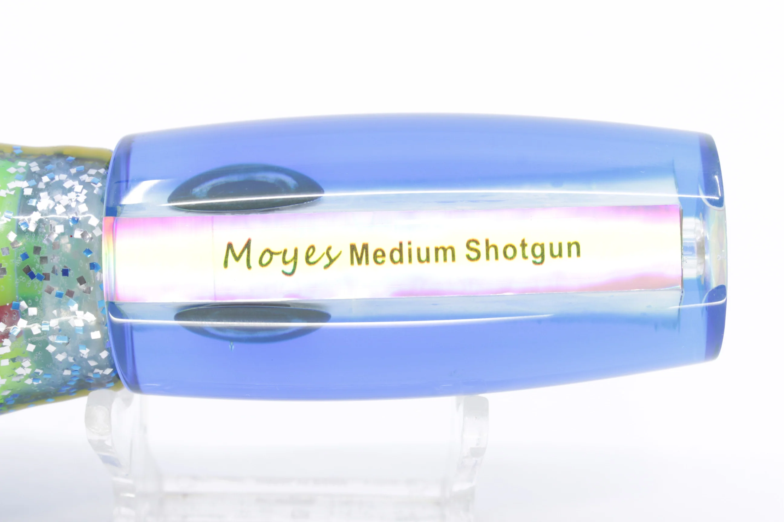 Moyes Lures White MOP Blue-Yellow Back Medium Shotgun 10" 6.2oz Skirted Blue-Silver - Image 6