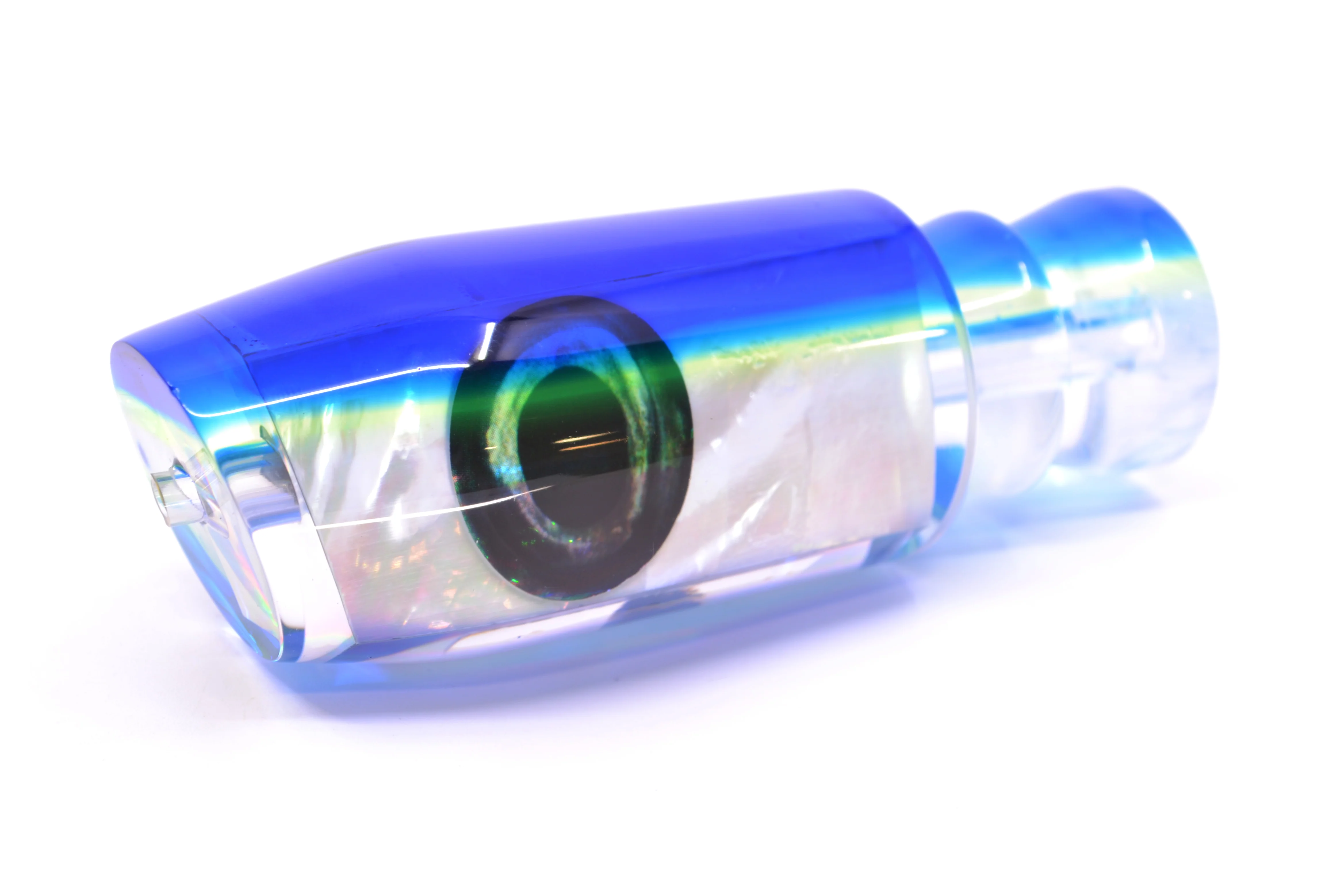 Moyes Lures White MOP Blue-Yellow Back Taxi Eyes Davey Boy 12" 5oz - Image 5