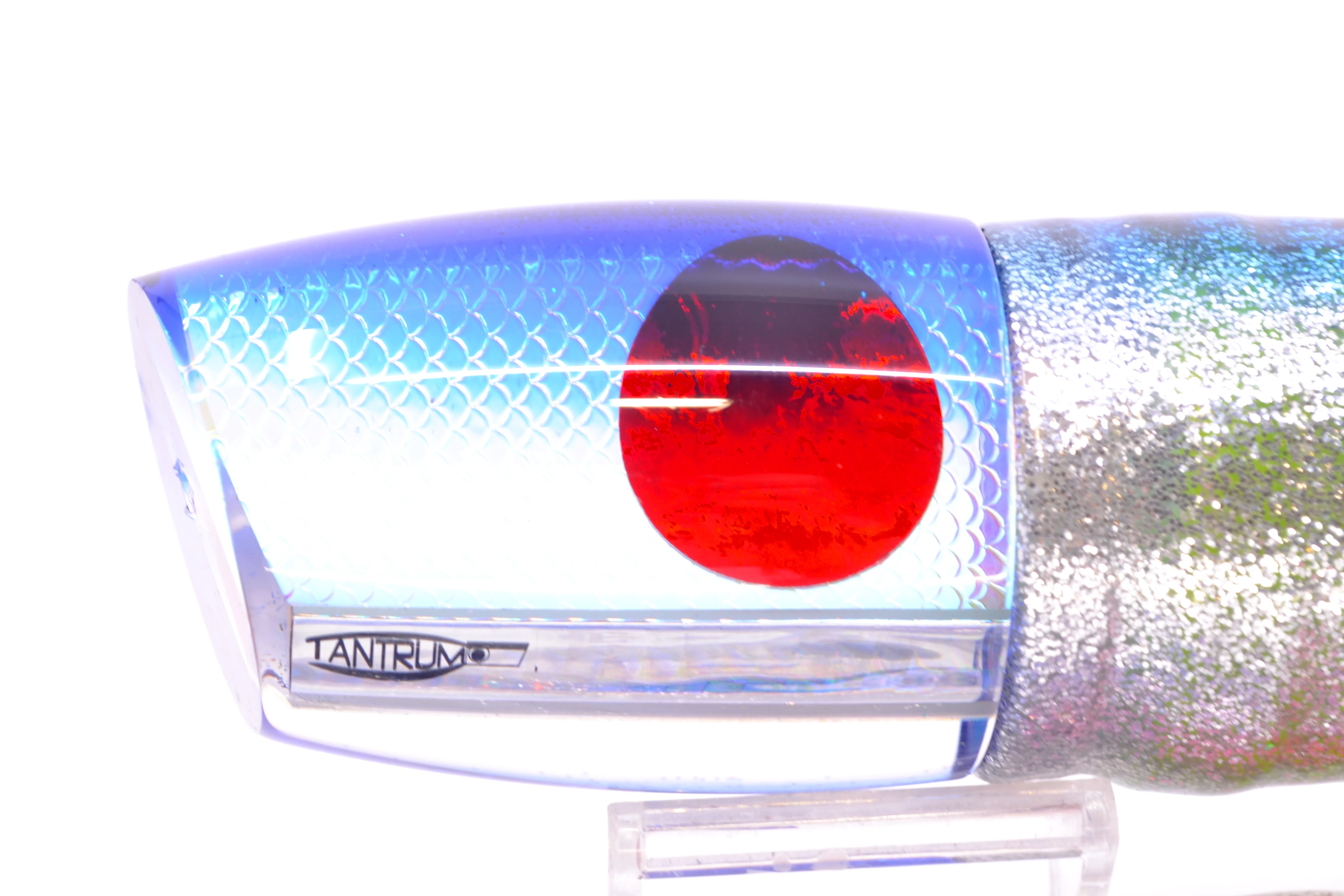 TANTRUM Lures Ice Rainbow Scale Blue Back XL Bandit 14" 13oz Skirted Blue Aurora - Image 5