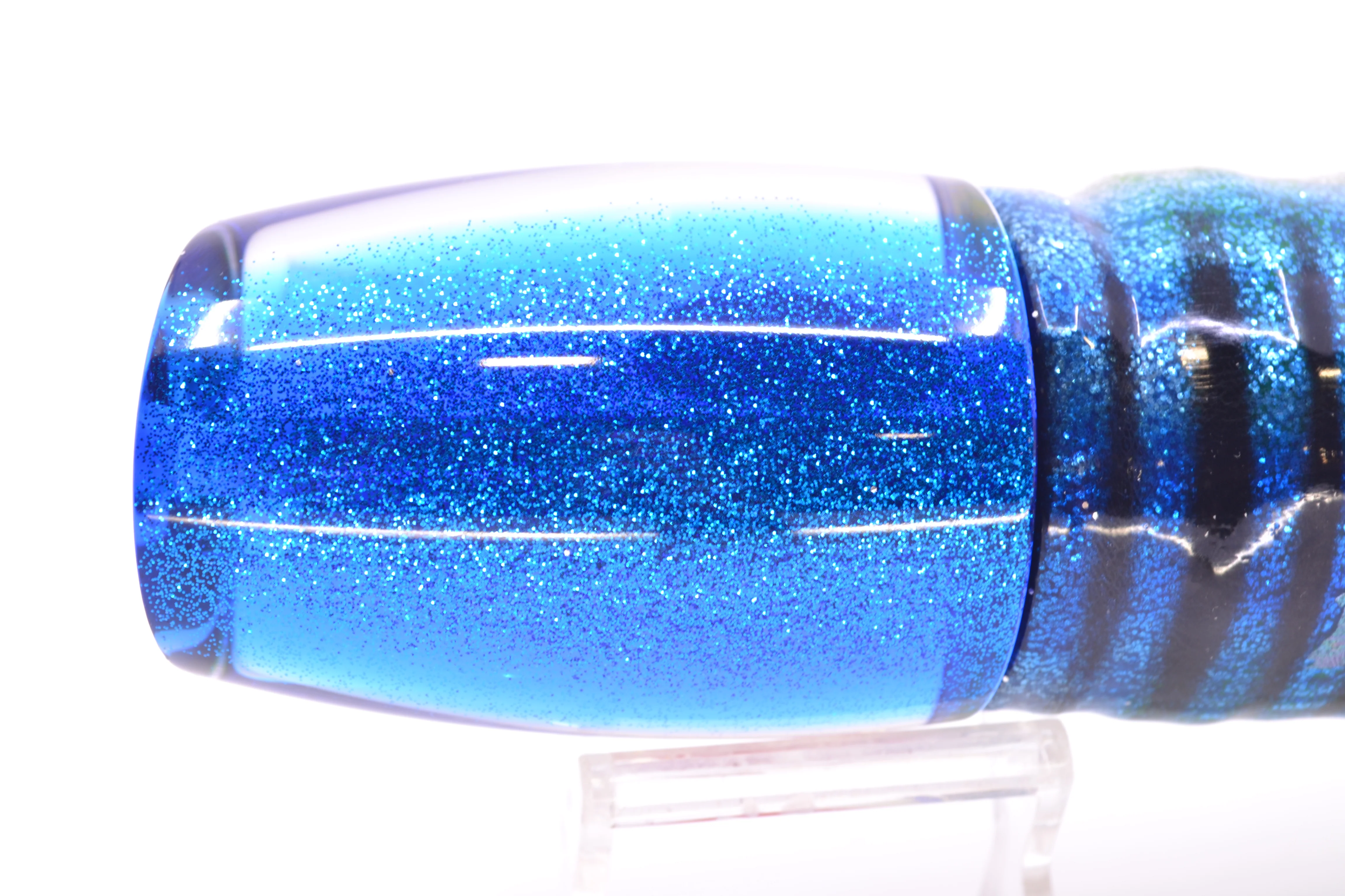 TANTRUM Lures Ice Rainbow Scale Blue Back XL Bandit 14" 13oz Skirted Blue Aurora - Image 6