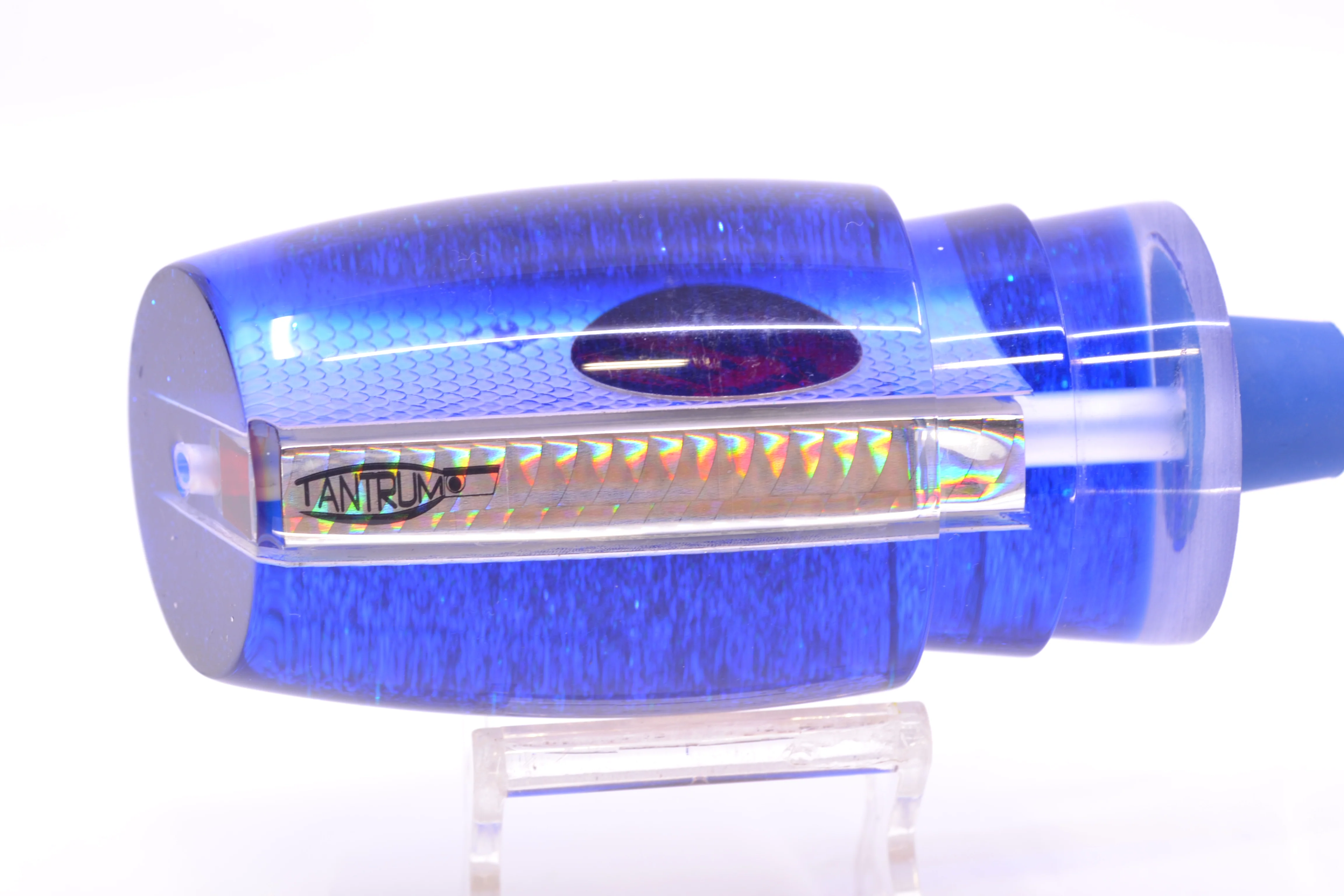 TANTRUM Lures Ice Rainbow Scale Blue Glitter Back Red Eyes XL Bandit 14" 9.7oz - Image 3